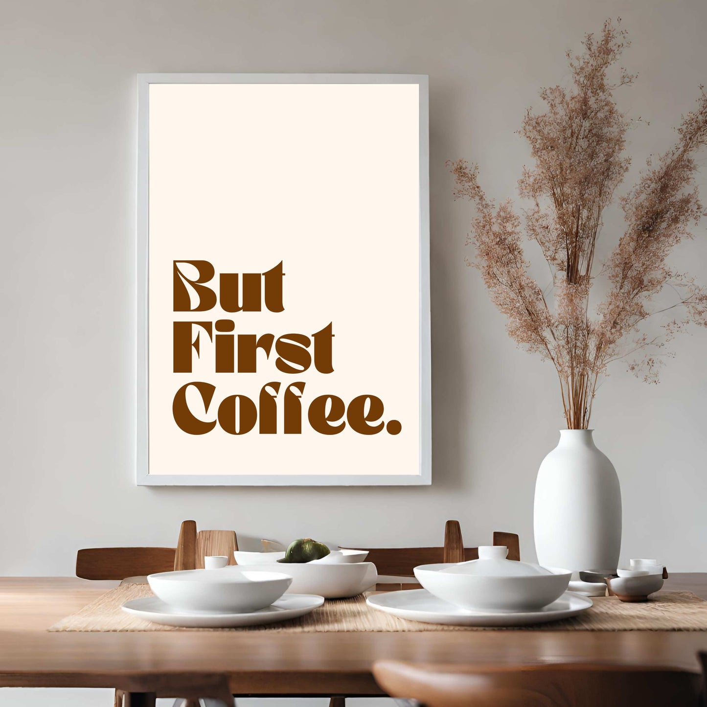 But First Coffee - Cream/Brown