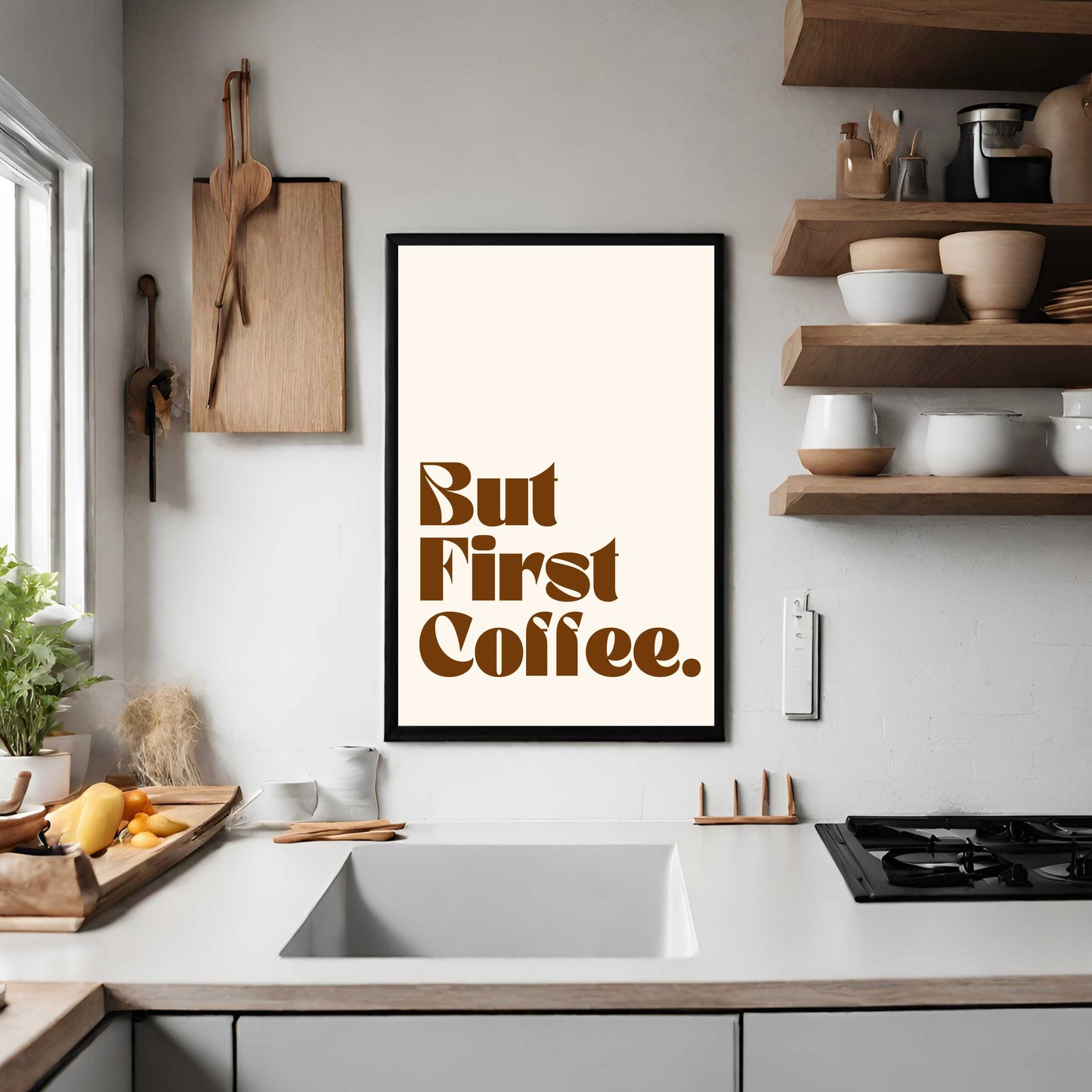But First Coffee - Cream/Brown