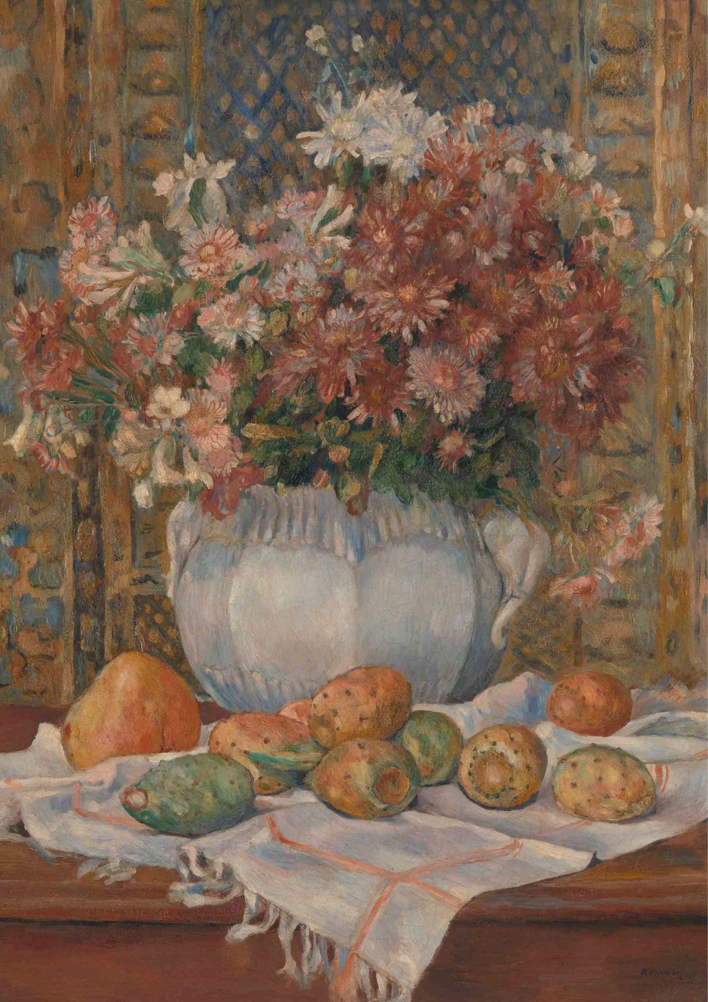 Still Life with Flowers and Prickly Pears - Auguste Renoir 1885