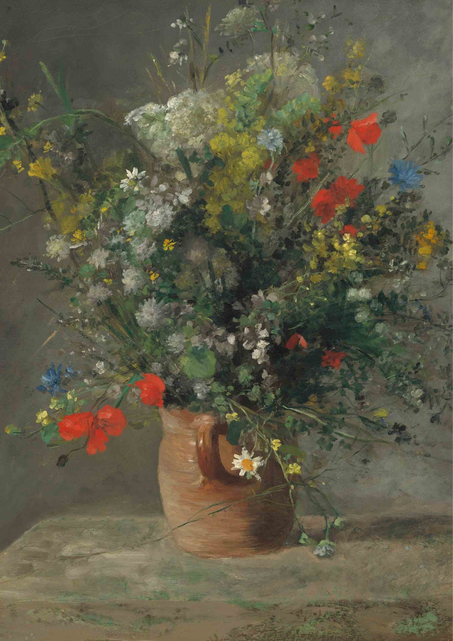 Flowers in a Vase - Auguste Renoir 1866