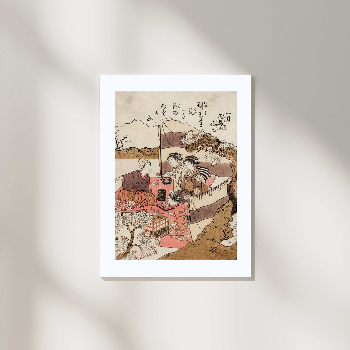 Blossom Viewing at Asuka Hill - Kitao Shigemasa 1776