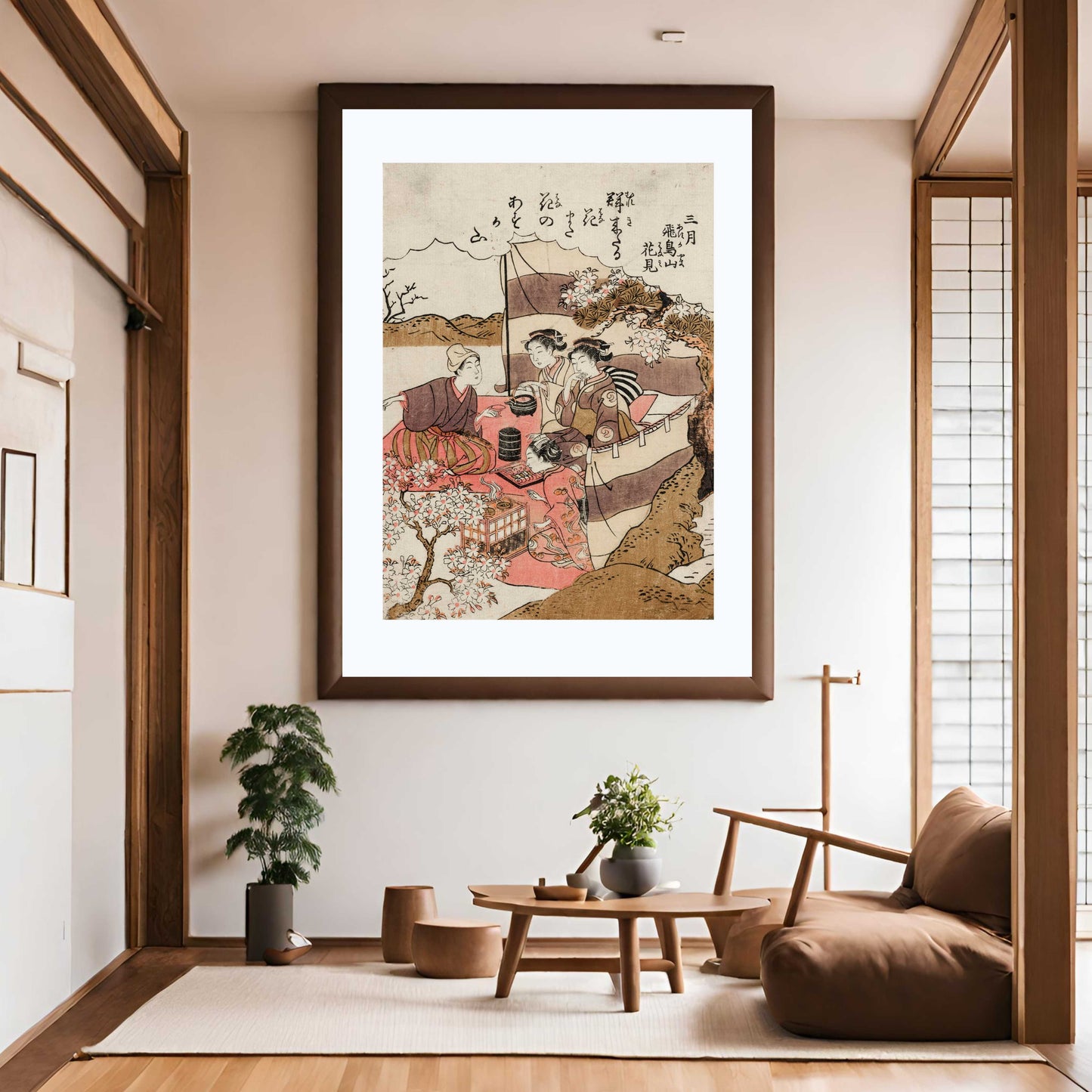 Blossom Viewing at Asuka Hill - Kitao Shigemasa 1776