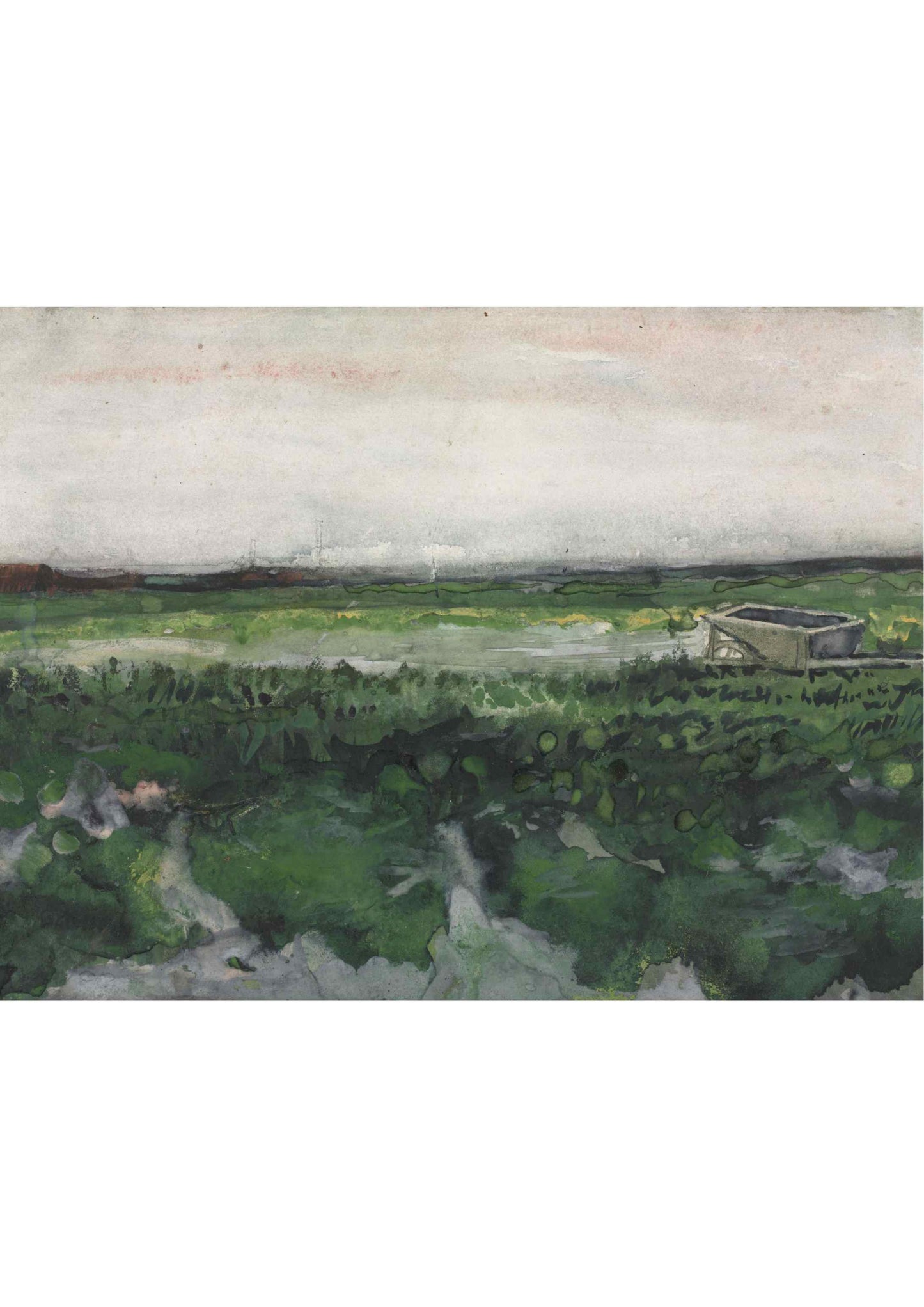 Landscape with Wheelbarrow - Vincent van Gogh 1883