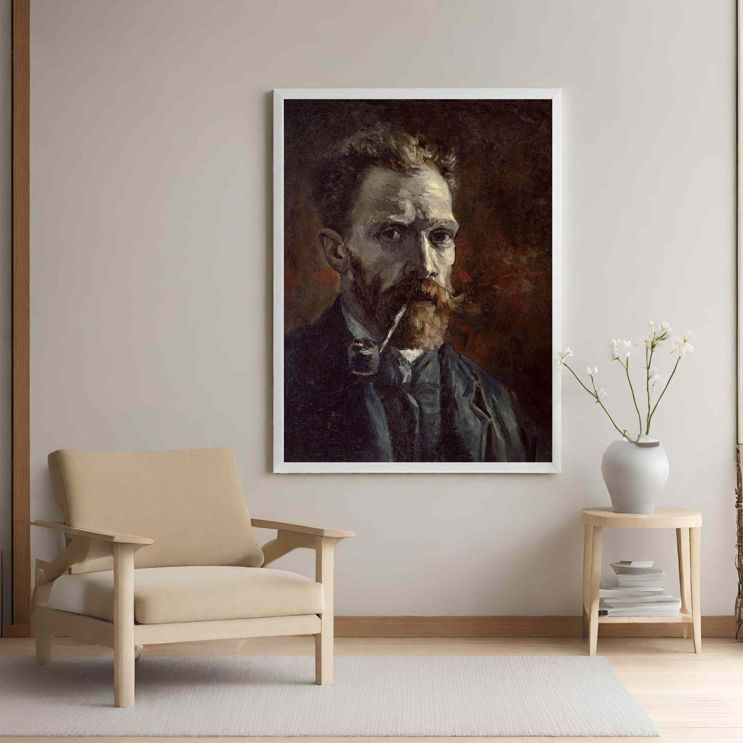 Self-Portrait with Pipe - Vincent van Gogh 1886