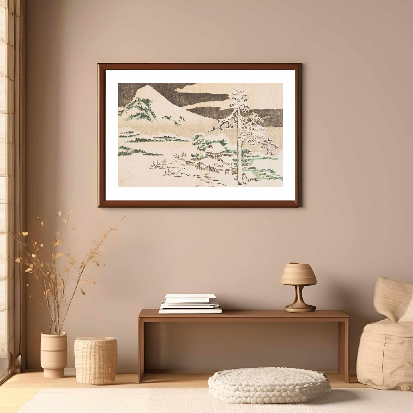 Seaside Village in Winter - Katsushika Hokusai 1814
