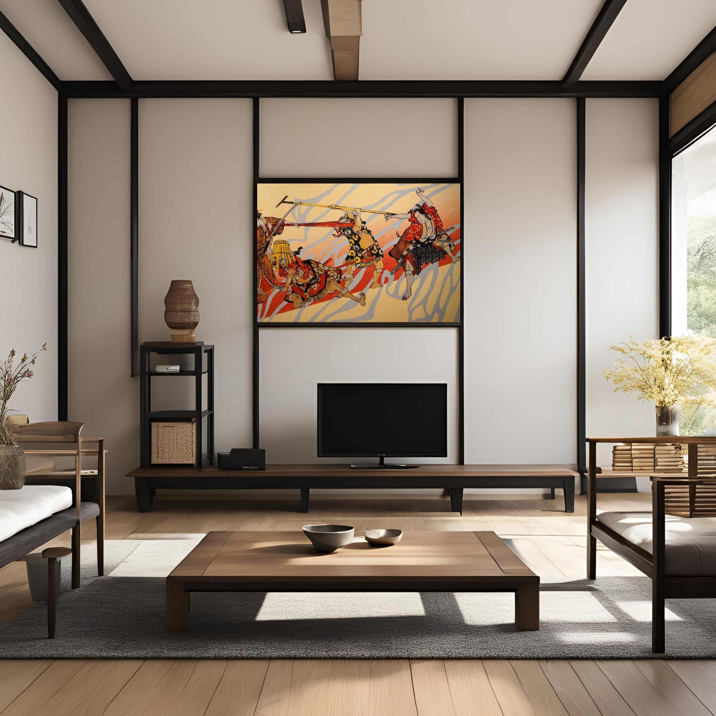 Traditional Japanese Samurai Painting
