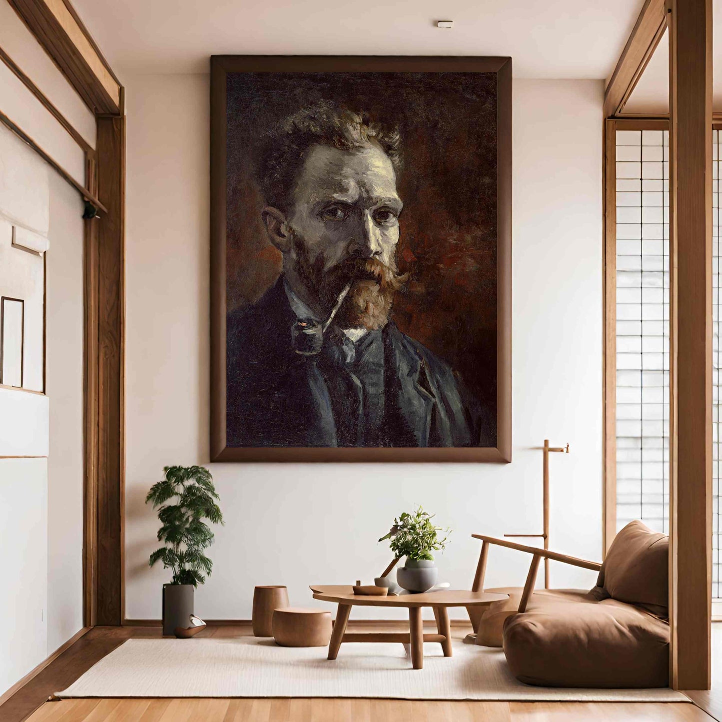 Self-Portrait with Pipe - Vincent van Gogh 1886