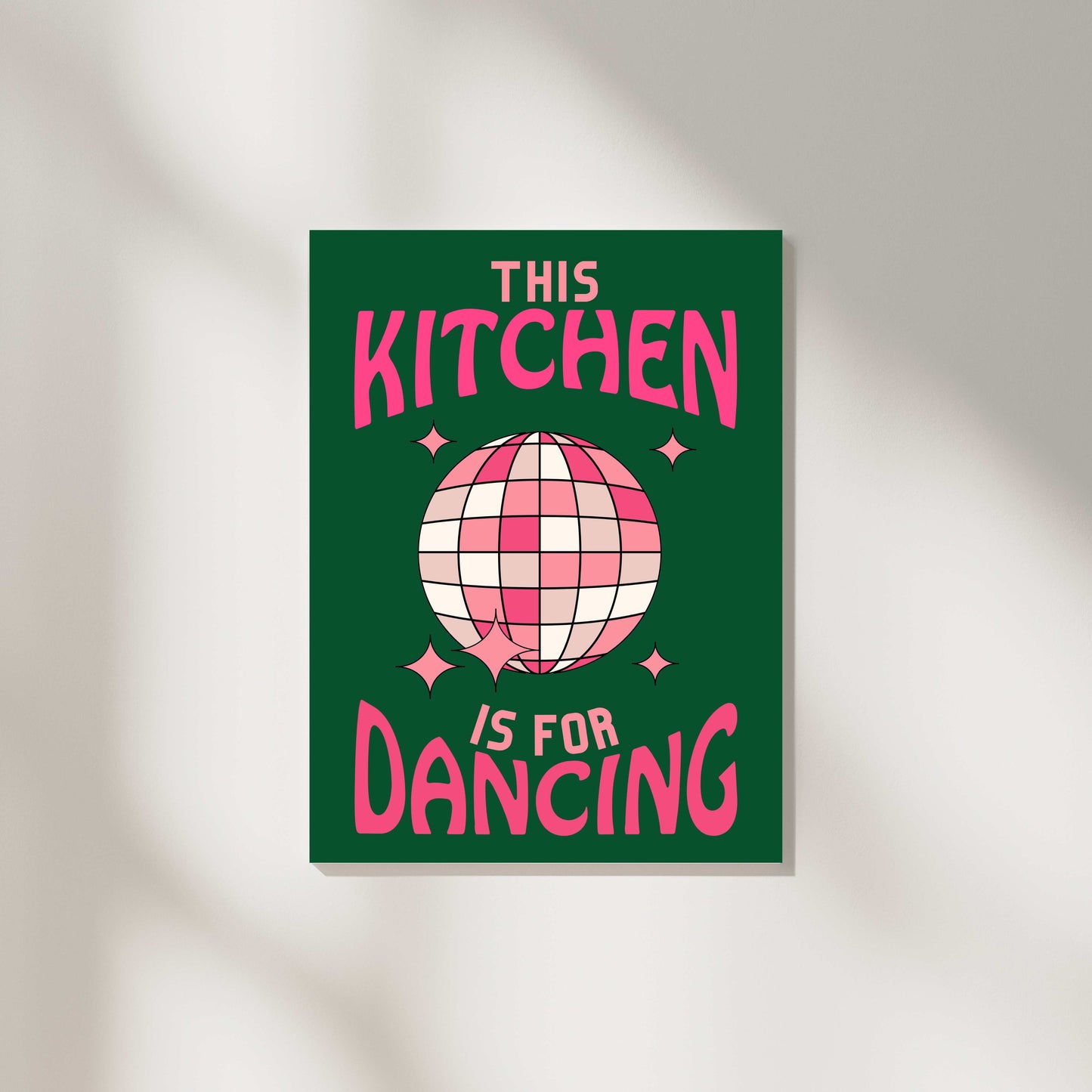 Kitchen Is For Dancing - Green/Pink