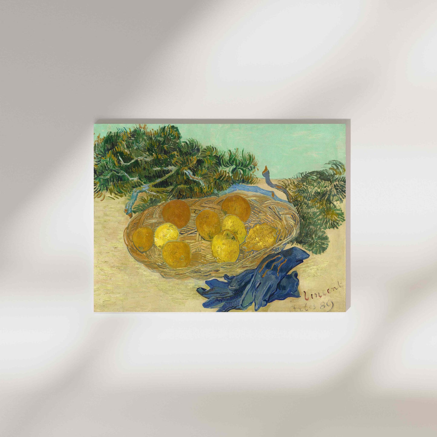 Still Life of Oranges and Lemons with Blue Gloves - Vincent van Gogh 1889