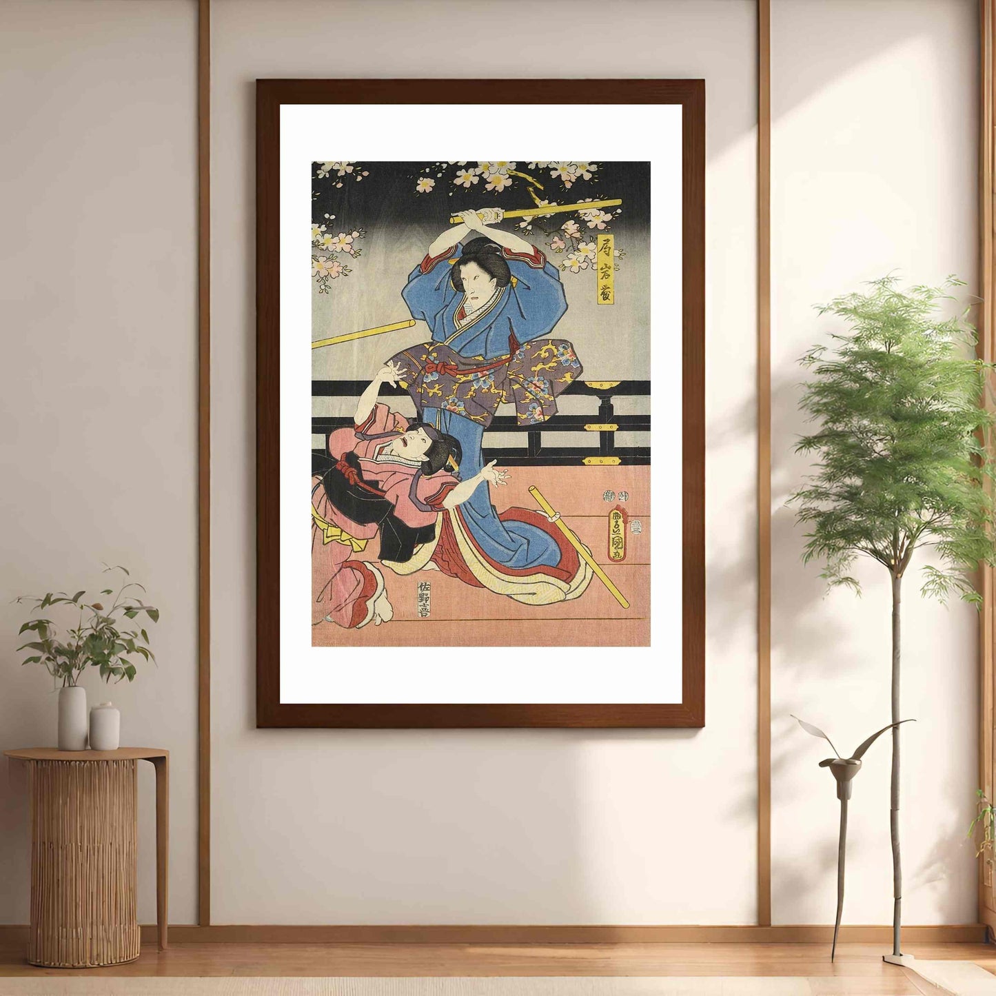Actor Ichikawa Danjūrō VIII as Tsubone Iwafuji - Utagawa Kunisada 1847