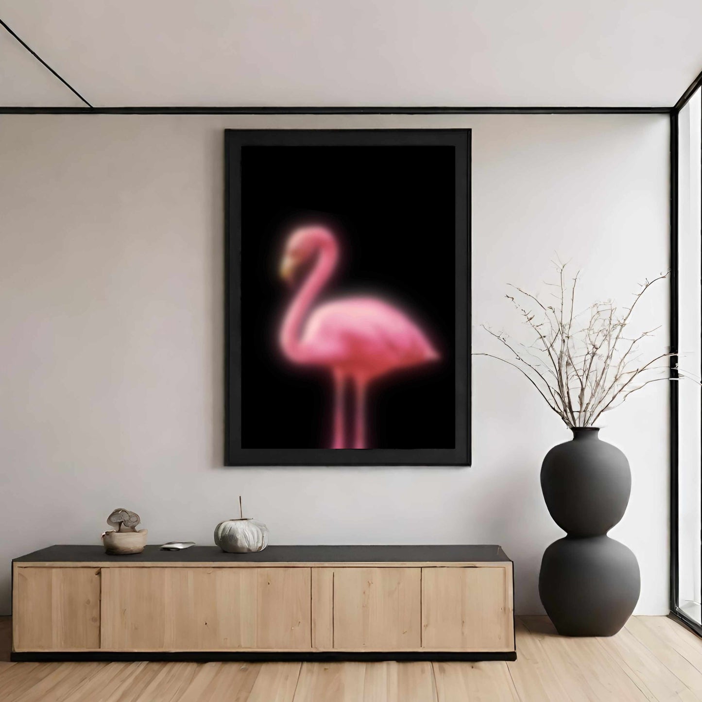 Blurry Flamingo - Black