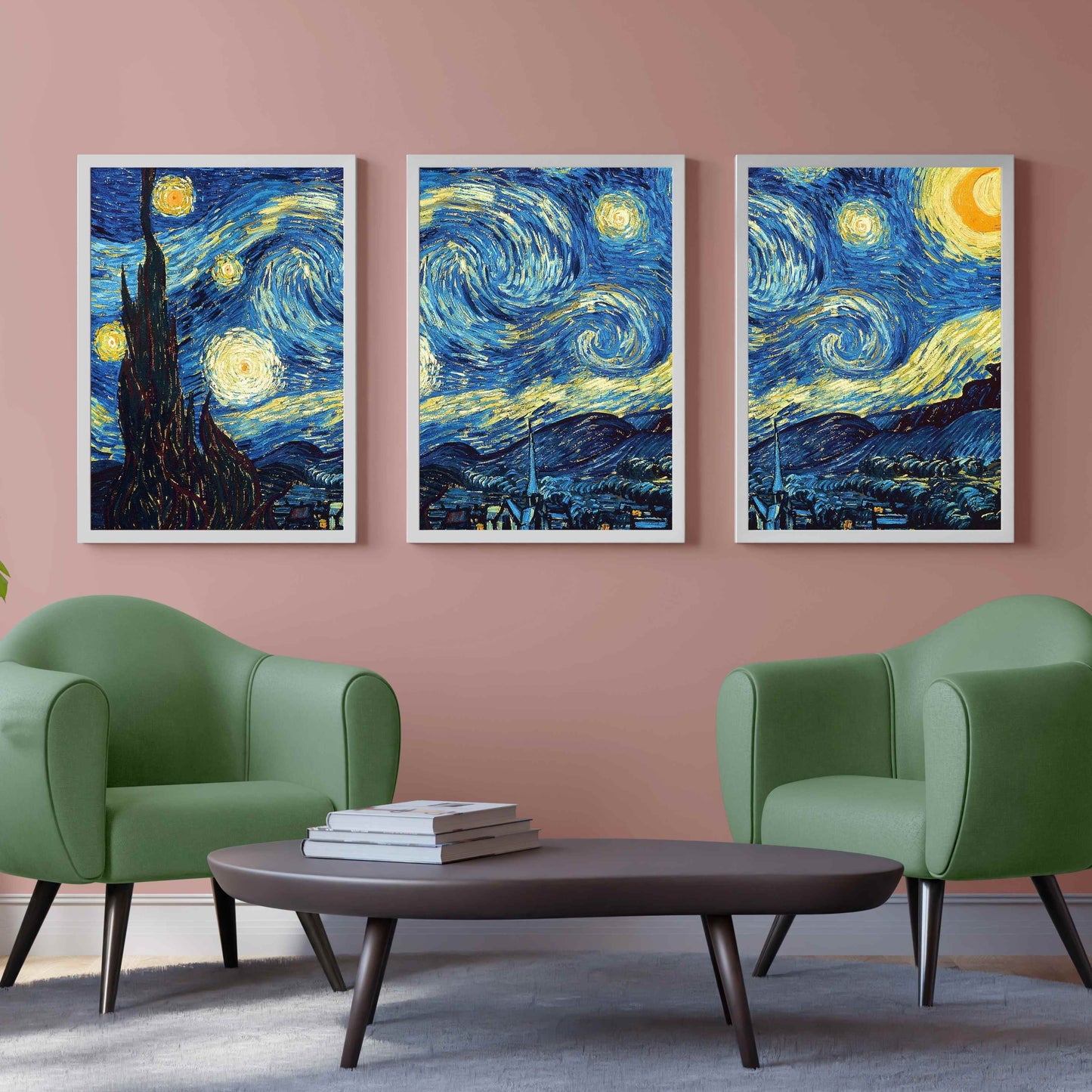 Starry Night Van Gogh - Set of 3