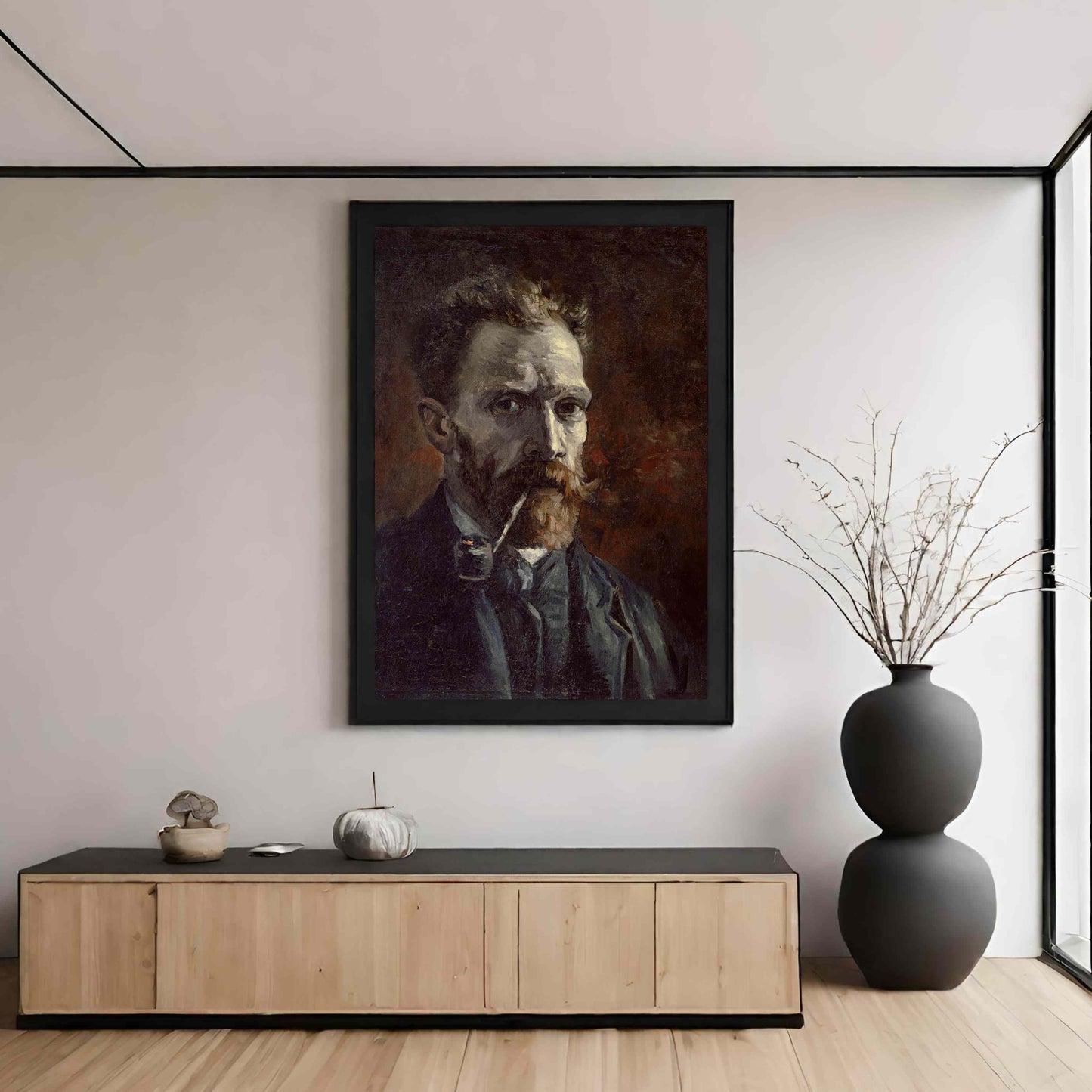 Self-Portrait with Pipe - Vincent van Gogh 1886