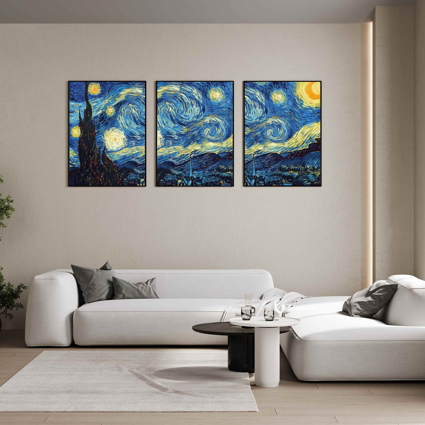 Starry Night Van Gogh - Set of 3
