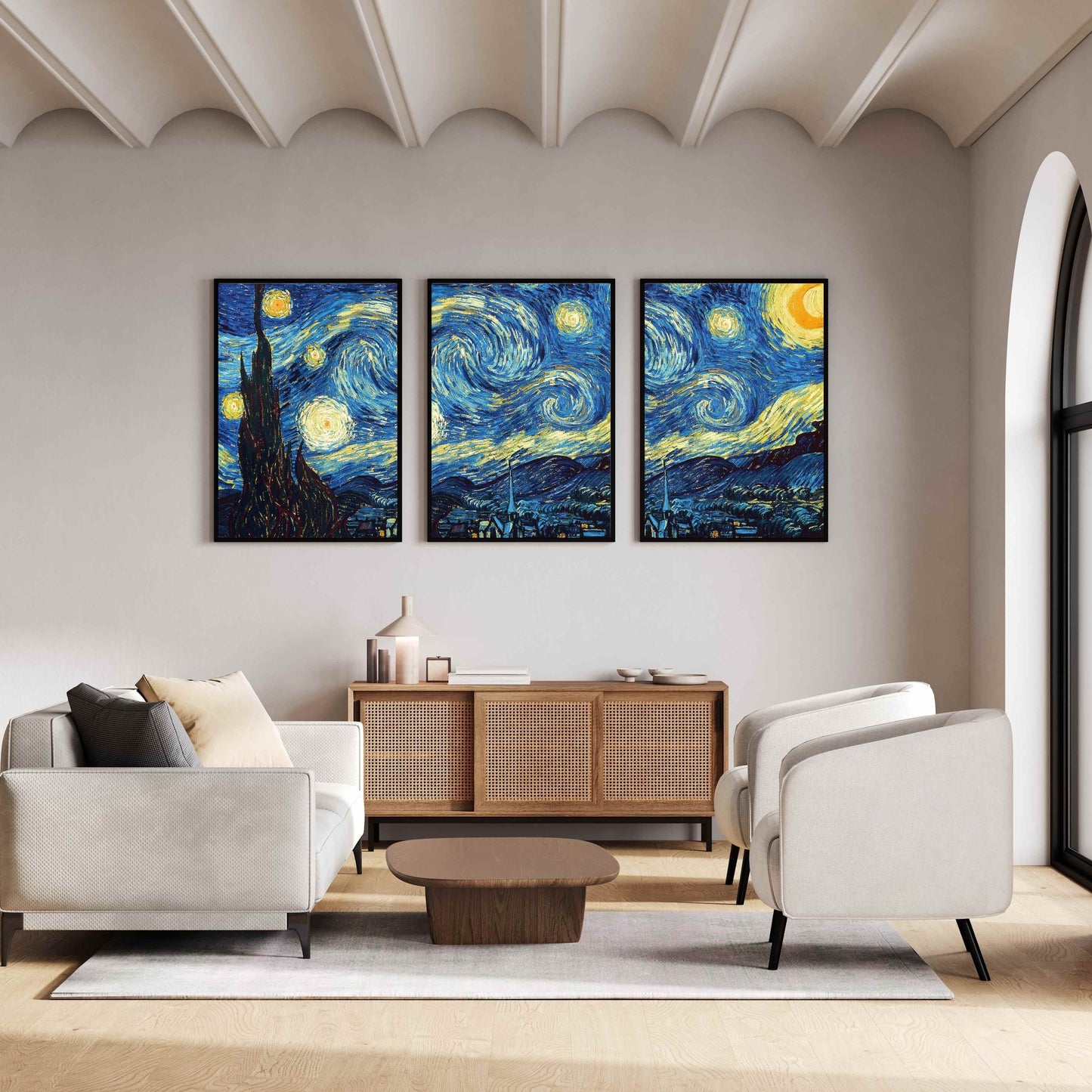 Starry Night Van Gogh - Set of 3