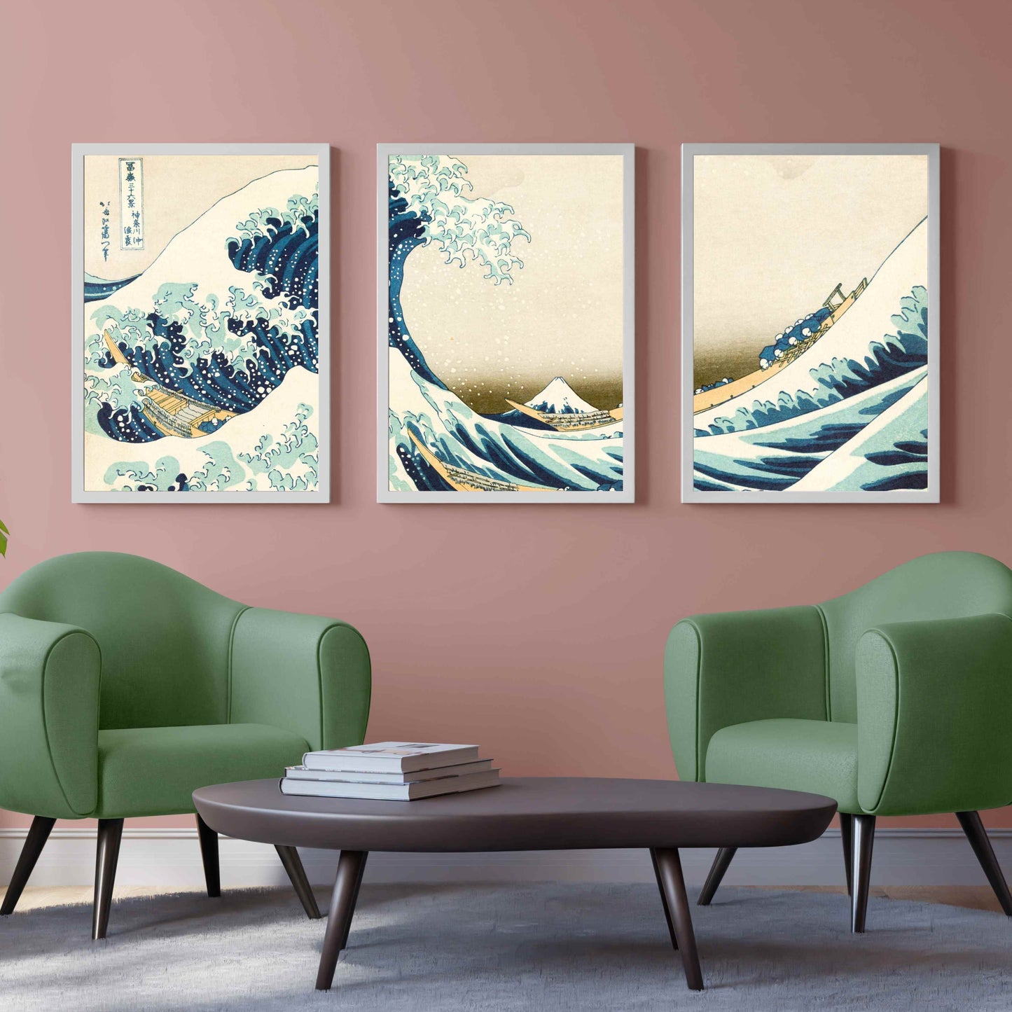 The Great Wave off Kanagawa - Set Of 3