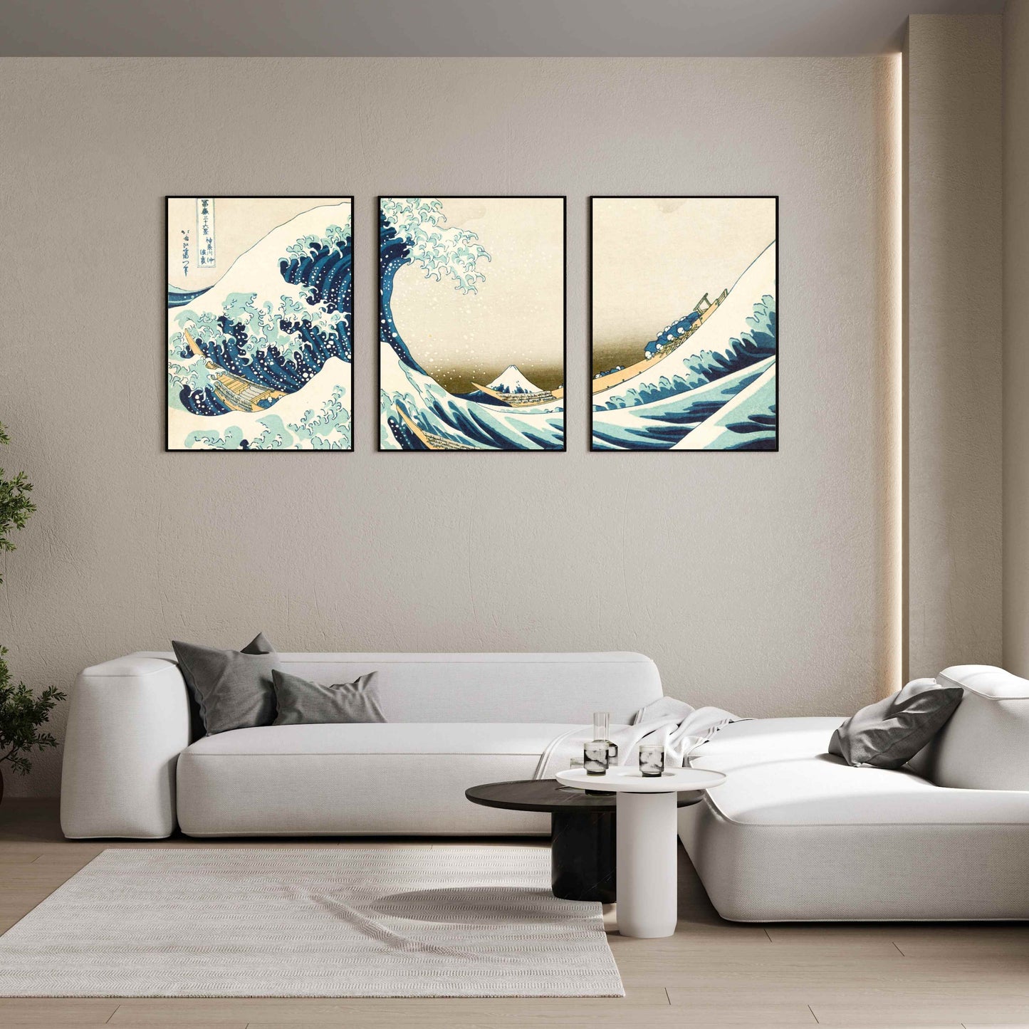The Great Wave off Kanagawa - Set Of 3