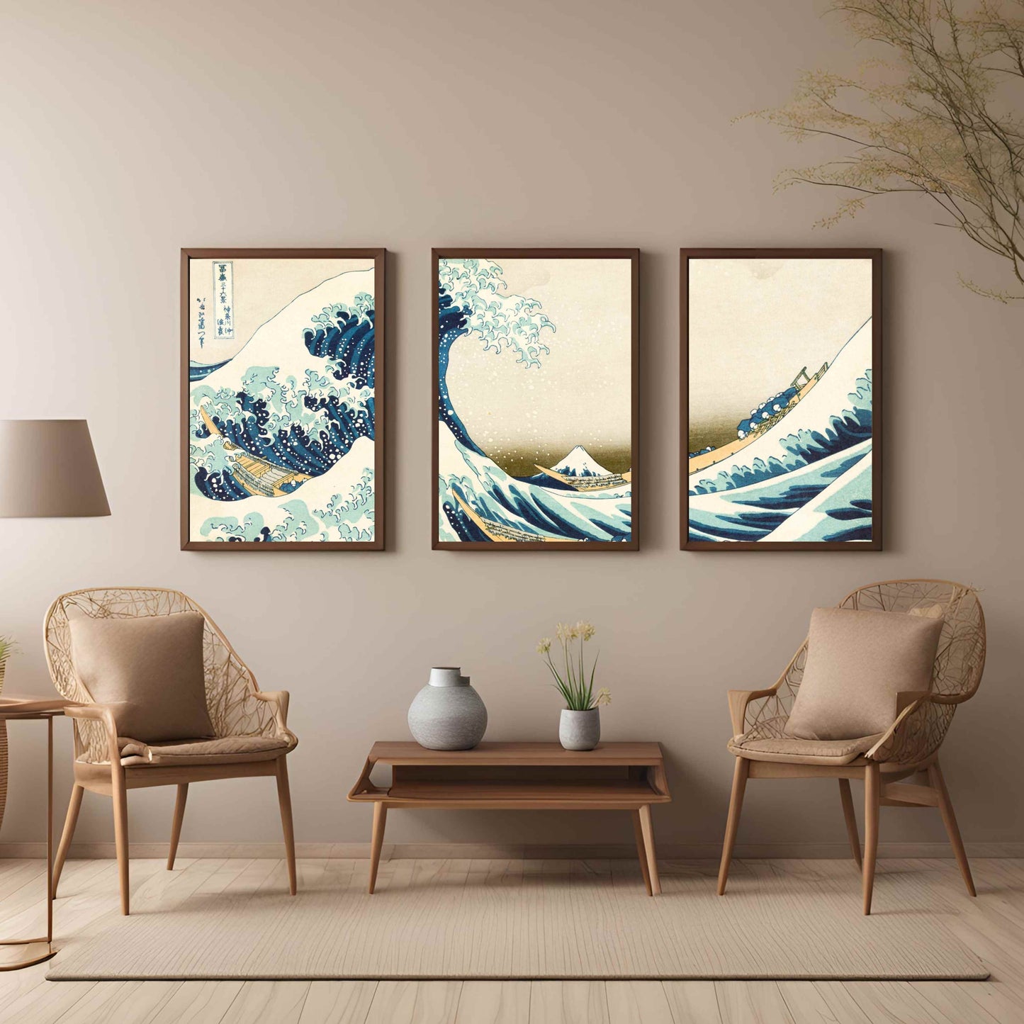 The Great Wave off Kanagawa - Set Of 3