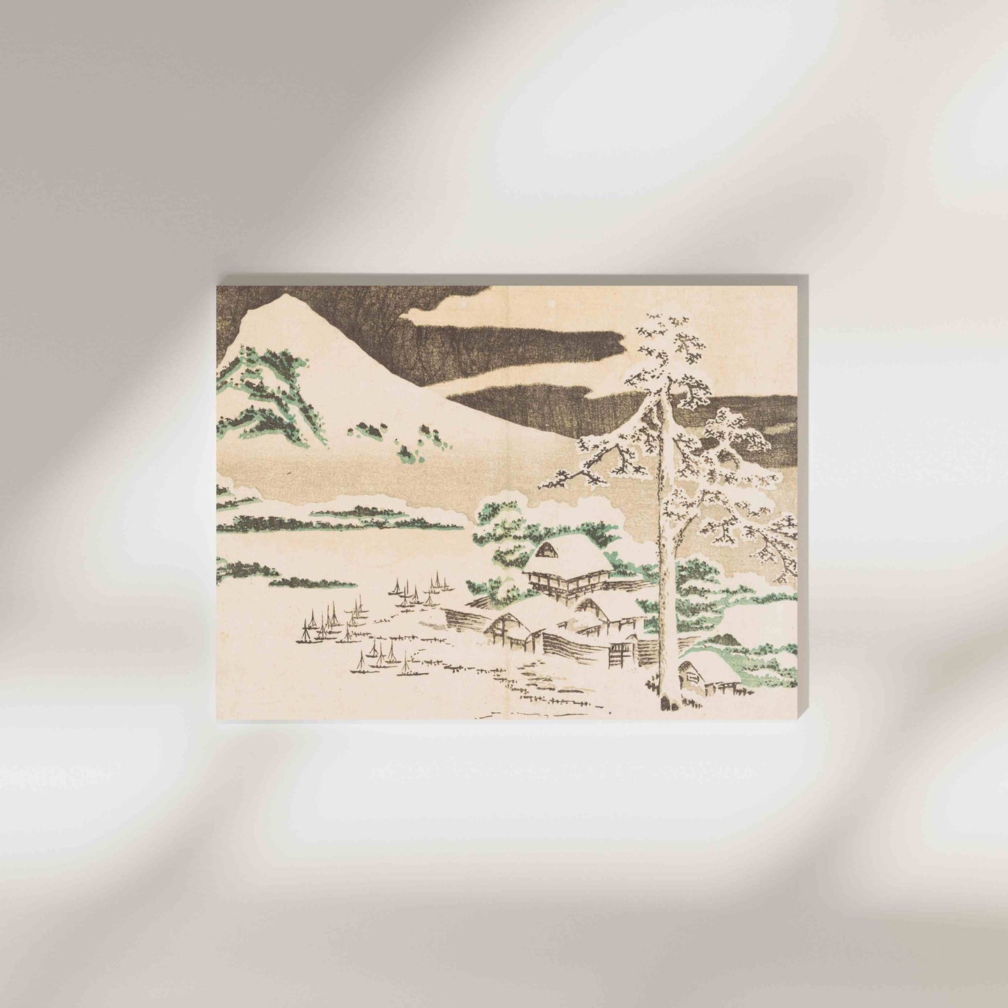 Seaside Village in Winter - Katsushika Hokusai 1814