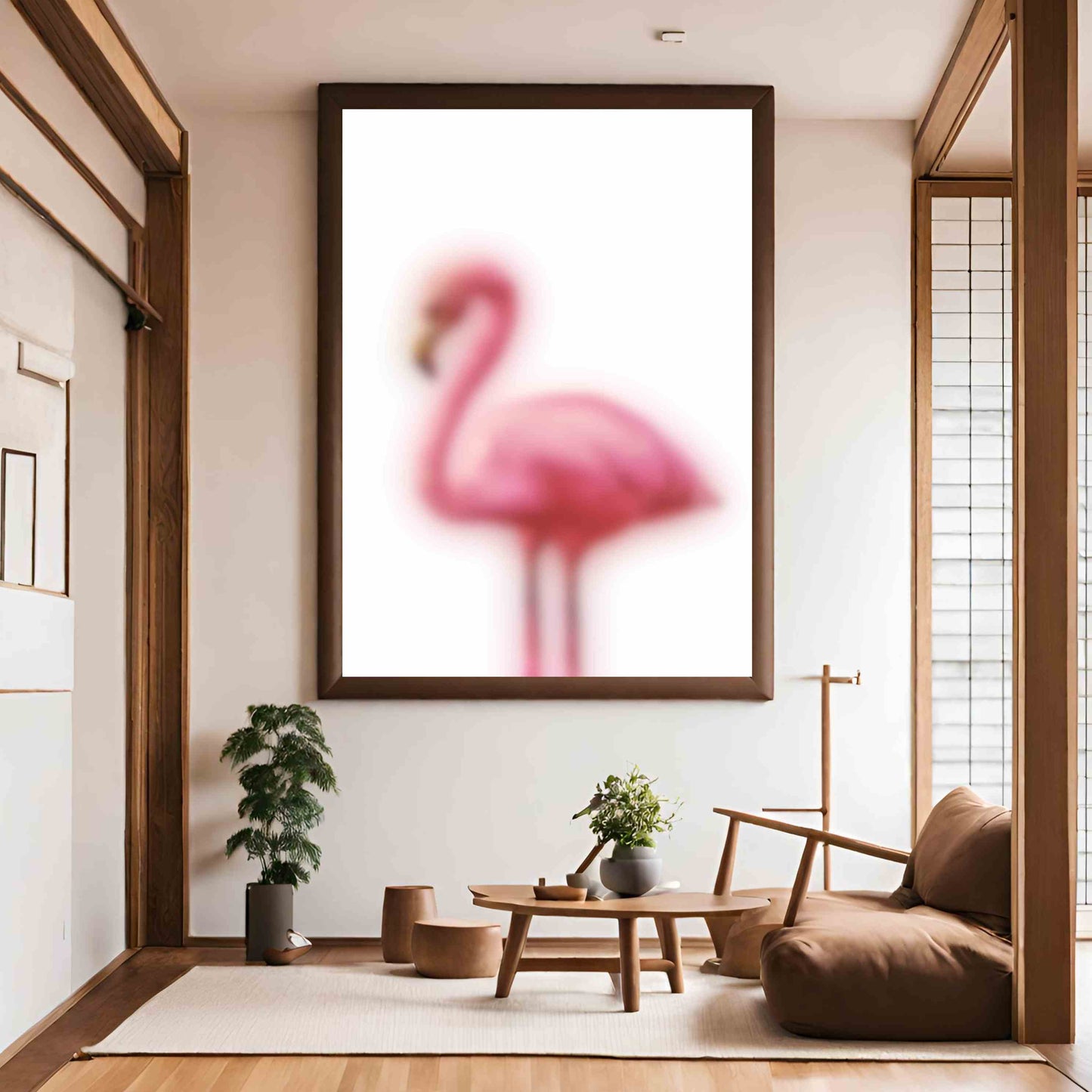 Blurry Flamingo - White
