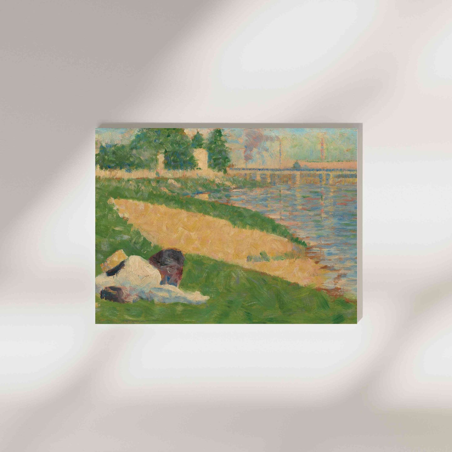 The Seine with Clothing on the Bank - Georges Seurat 1883-1884