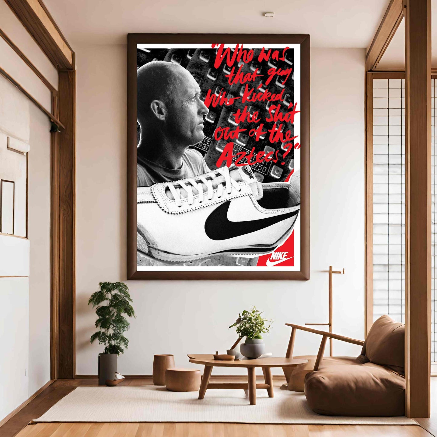 Nike Exhibition Art - Bill Bowerman - Who was that guy who kicked the shit out of the Aztecs?