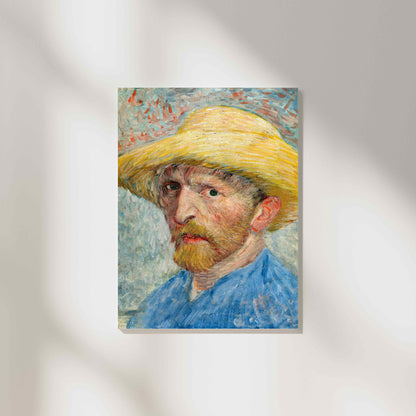 Self Portrait with Straw Hat - Vincent van Gogh 1887