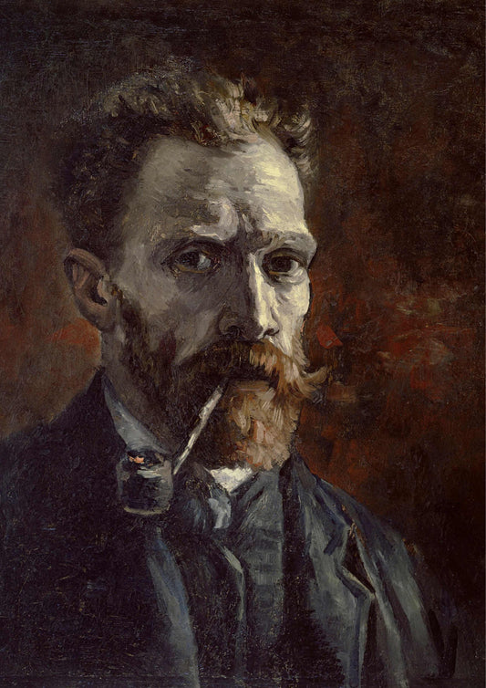 Self-Portrait with Pipe - Vincent van Gogh 1886