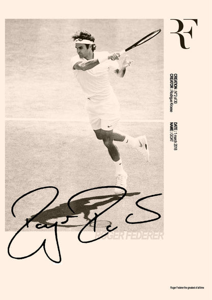 Roger Federer - Exhibition Poster