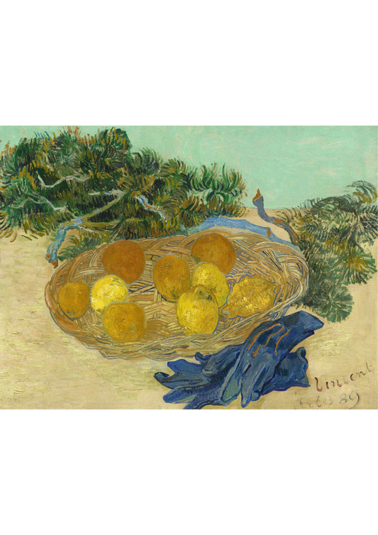 Still Life of Oranges and Lemons with Blue Gloves - Vincent van Gogh 1889