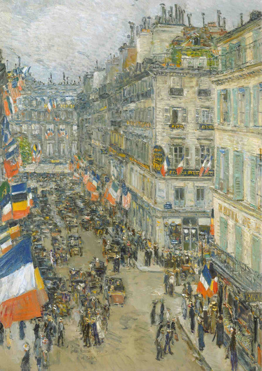 July Fourteenth, Rue Daunou, 1910 - Childe Hassam 1910