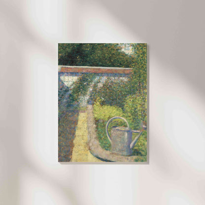 The Watering Can - Garden at Le Raincy - Georges Seurat 1883