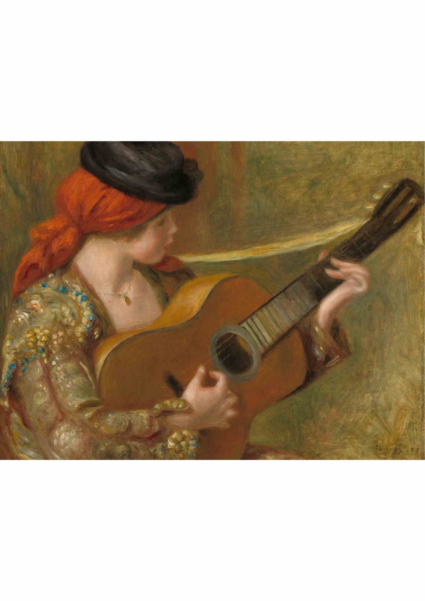 Young Spanish Woman with a Guitar - Auguste Renoir 1898