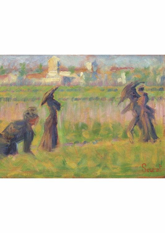 Figures in a Landscape - Georges Seurat c. 1883