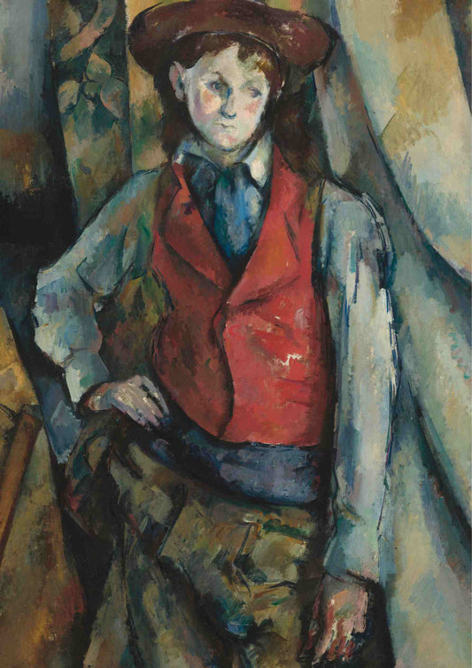 Boy in a Red Waistcoat - Paul Cézanne 1888-1890