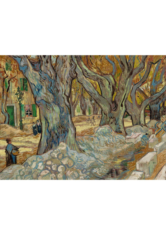 The Large Plane Trees (Road Menders at Saint-Rémy) - Vincent van Gogh 1889