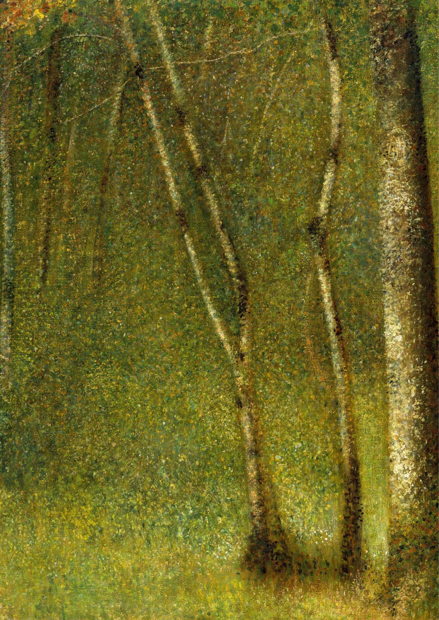 The Forest at Pontaubert - Georges Seurat 1881