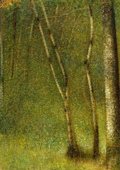 The Forest at Pontaubert - Georges Seurat 1881