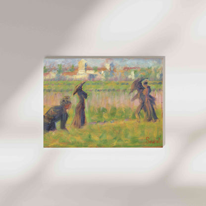 Figures in a Landscape - Georges Seurat c. 1883