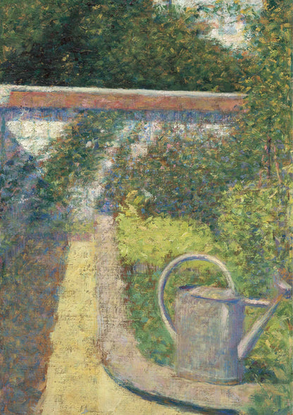 The Watering Can - Garden at Le Raincy - Georges Seurat 1883