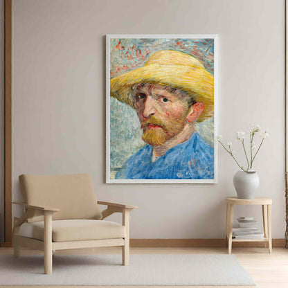 Self Portrait with Straw Hat - Vincent van Gogh 1887