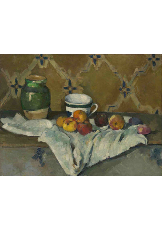 Still Life with Jar, Cup, and Apples - Paul Cézanne ca. 1877