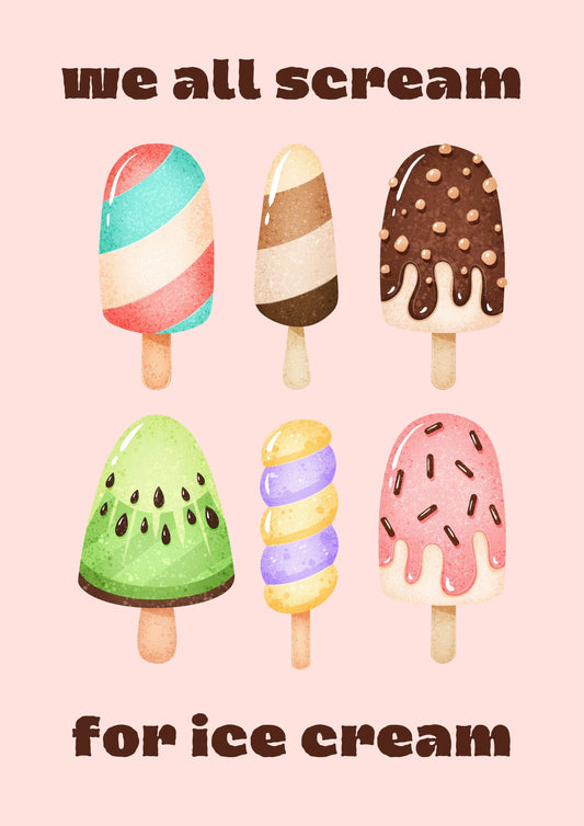 We All Scream For Ice Cream - Pink