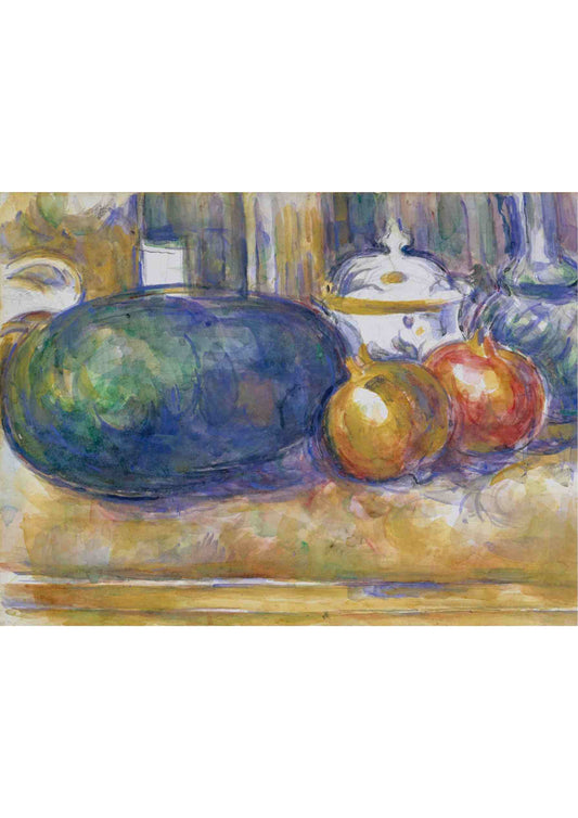 Still-Life with a Watermelon and Pomegranates - Paul Cézanne 1900–1906