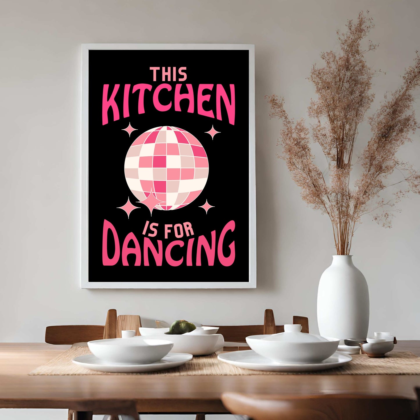 Kitchen Is For Dancing - Black/Pink