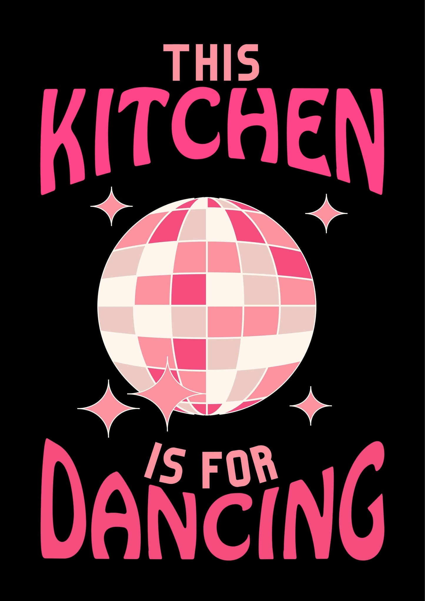 Kitchen Is For Dancing - Black/Pink