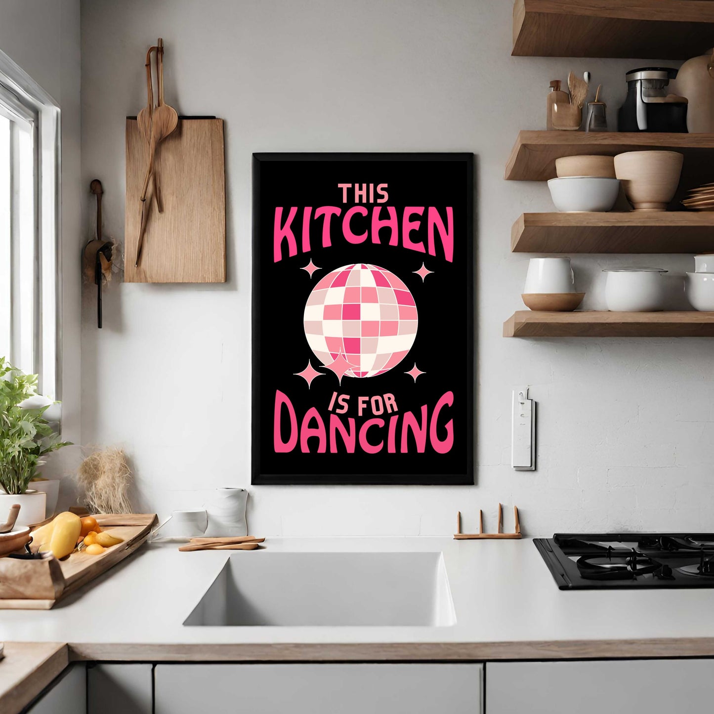 Kitchen Is For Dancing - Black/Pink