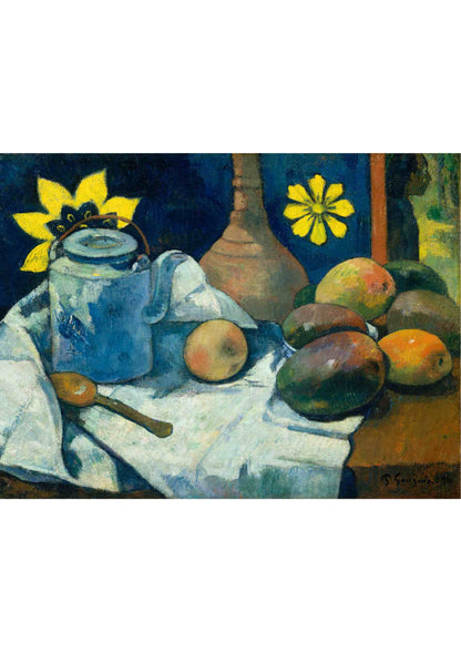 Still Life with Teapot and Fruit - Paul Gauguin 1896