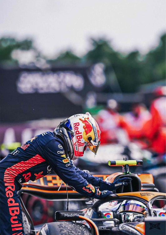 Max Verstappen Congratulating Lando Norris: McLaren Chrome Edition, British Grand Prix