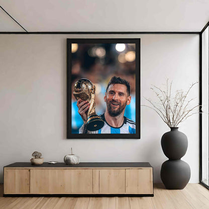 Lionel Messi - With the World cup Trophy